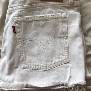 Levi’s high waisted jean shorts